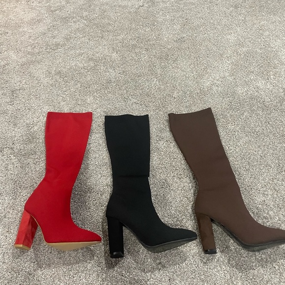 MOUSSE FIT Women Pointed Toe Sock Boots (comes with box) - Picture 3 of 8